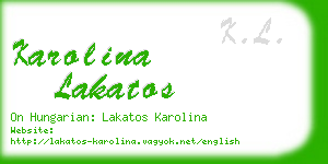 karolina lakatos business card